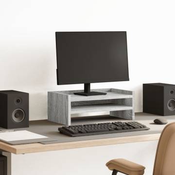 Monitor Stand Grey Sonoma - Stylish & Practical Workspace Tool