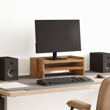 Monitor Stand Old Wood - Enhance Your Workspace | HipoMarket