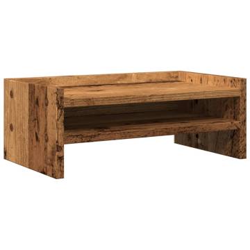 Monitor Stand Old Wood - Enhance Your Workspace | HipoMarket