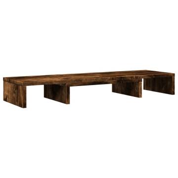 Adjustable Monitor Stand Riser - Smoked Oak | Hipomarket