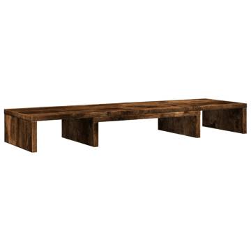 Adjustable Monitor Stand Riser - Smoked Oak | Hipomarket