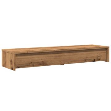 Monitor Stand with Drawers - Artisian Oak 100x27x15 cm