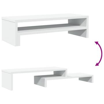 Monitor Stand White - 54x22x15 cm Engineered Wood | HipoMarket