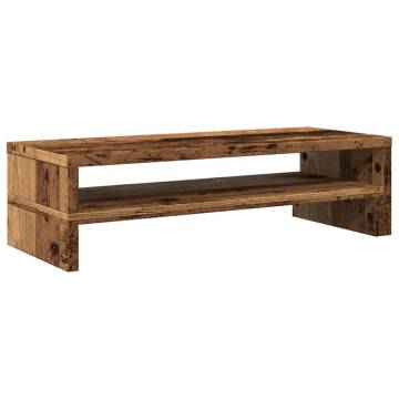 Monitor Stand in Old Wood - Durable & Stylish | HiPO Market