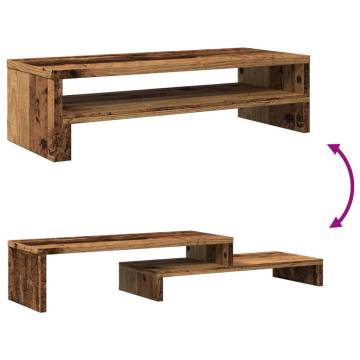 Monitor Stand in Old Wood - Durable & Stylish | HiPO Market