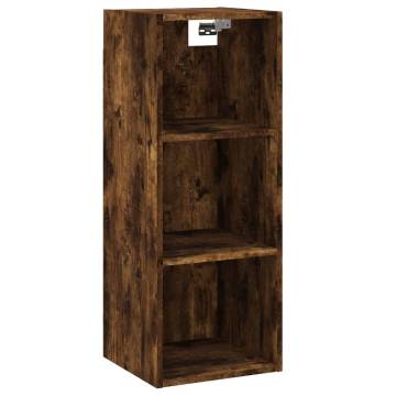 Stylish Smoked Oak Highboard | 34.5x34x180 cm | Durable Design