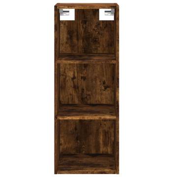 Stylish Smoked Oak Highboard | 34.5x34x180 cm | Durable Design