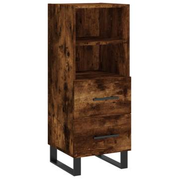 Stylish Smoked Oak Highboard | 34.5x34x180 cm | Durable Design