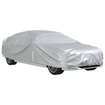 Silver Car Cover for Sedan with Buckle Straps - Water & UV Protection