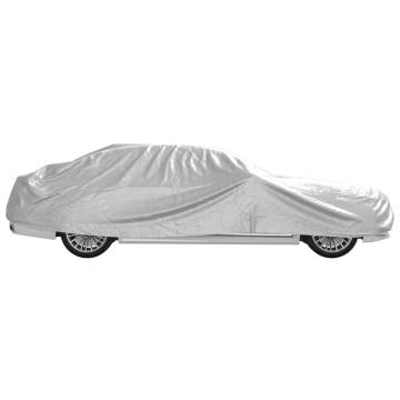 Silver Car Cover for Sedan with Buckle Straps - Water & UV Protection