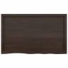 Wall Shelf Dark Brown - Solid Oak Wood | Hipo Market