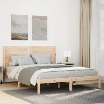 Extra Long Solid Wood Bed Frame 140x210 cm - HipoMarket