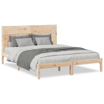 Extra Long Solid Wood Bed Frame 140x210 cm - HipoMarket