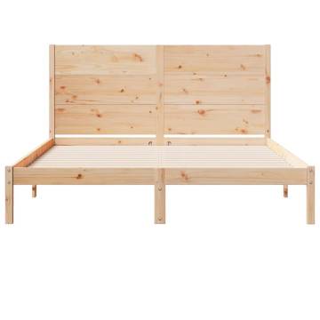 Extra Long Solid Wood Bed Frame 140x210 cm - HipoMarket