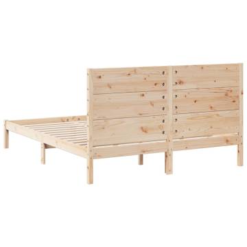 Extra Long Solid Wood Bed Frame 140x210 cm - HipoMarket