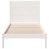 Extra Long White Bed Frame 100x220 cm | Solid Pinewood