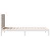 Extra Long White Bed Frame 100x220 cm | Solid Pinewood