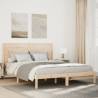  Extra Long Bed Frame without Mattress 140x210 cm Solid Wood Colour natural Size 140 x 210 cm 