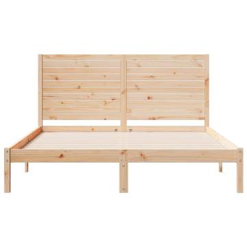 Extra Long Solid Wood Bed Frame 140x210 cm - Hipo Market