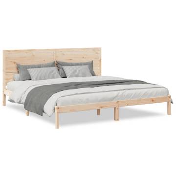 Extra Long Bed Frame 180x220cm - Solid Wood Sturdy Design