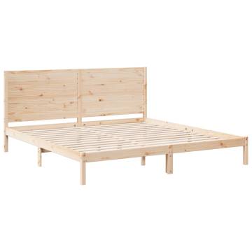 Extra Long Bed Frame 180x220cm - Solid Wood Sturdy Design