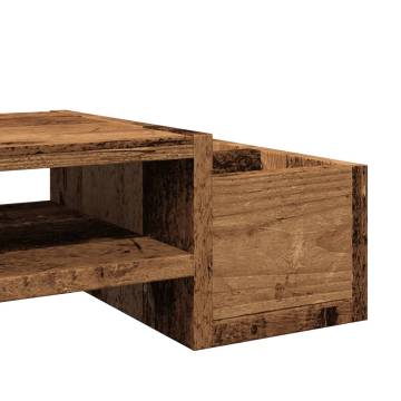 Monitor Stand with Storage - Old Wood | Hipomarket UK