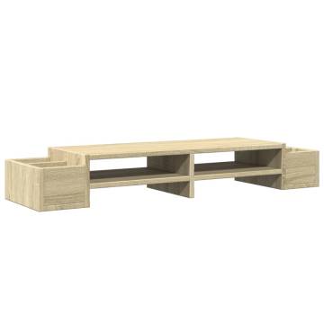 Monitor Stand with Storage - Sonoma Oak | Hipo Market