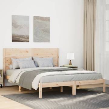 Extra Long Solid Wood Bed Frame 160x210 cm - Hipomarket