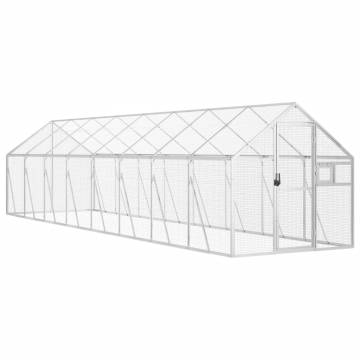 Aviary Silver 1.79x8x1.85 m Aluminium | Safe & Spacious Bird Cage