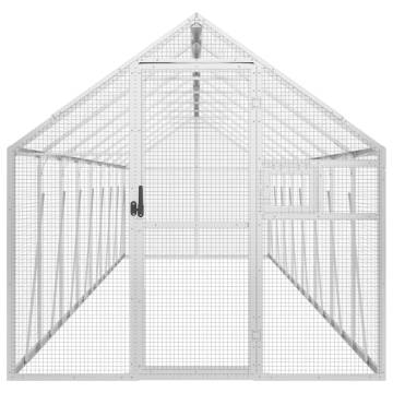 Aviary Silver 1.79x8x1.85 m Aluminium | Safe & Spacious Bird Cage