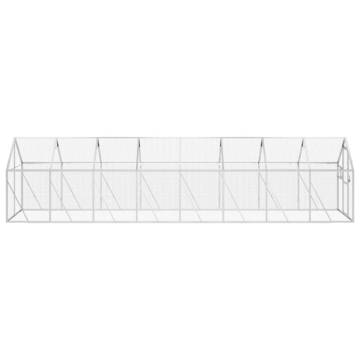 Aviary Silver 1.79x8x1.85 m Aluminium | Safe & Spacious Bird Cage