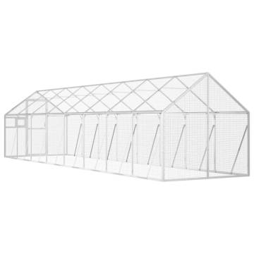 Aviary Silver 1.79x8x1.85 m Aluminium | Safe & Spacious Bird Cage