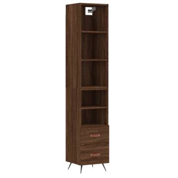 Highboard Brown Oak - Stylish Engineered Wood Storage