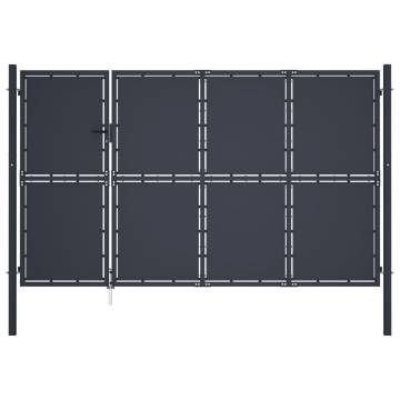 Garden Gate Steel 350x200 cm Anthracite - Durable & Secure