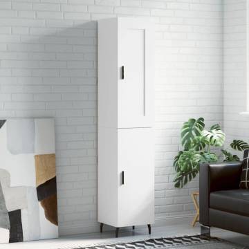 Elegant Highboard White 34.5x34x180 cm | Stylish Storage Solution