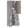 Stylish Highboard Grey Sonoma - Engineered Wood Storage