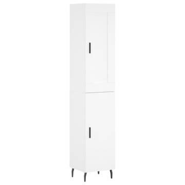 Elegant Highboard White 34.5x34x180 cm | Stylish Storage Solution