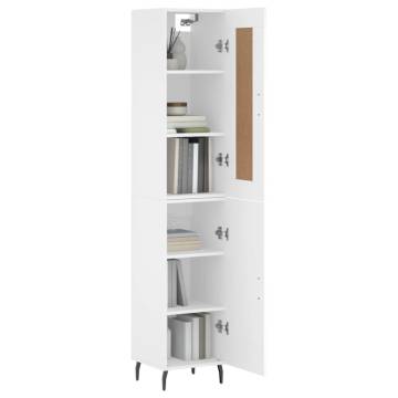 Elegant Highboard White 34.5x34x180 cm | Stylish Storage Solution