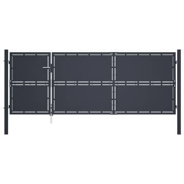 Steel Garden Gate 350x125 cm Anthracite | Durable & Secure