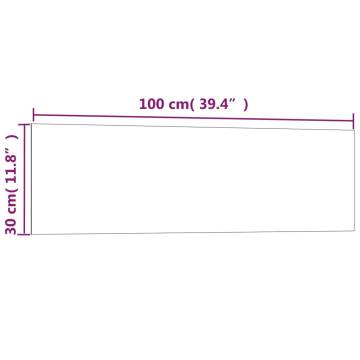 Wall-Mounted Magnetic Board White 100x30 cm - Tempered Glass