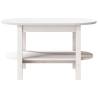 Elegant White Coffee Table - Solid Pine 80x45 cm