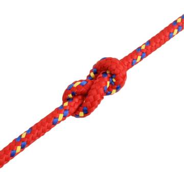 Boat Rope Red 8mm 50m Polypropylene for Sailing & Boating