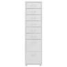 Mobile File Cabinet Grey - Durable Metal 8 Drawer Storage