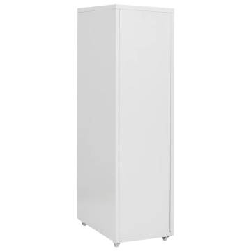 Mobile File Cabinet Grey - Durable Metal 8 Drawer Storage