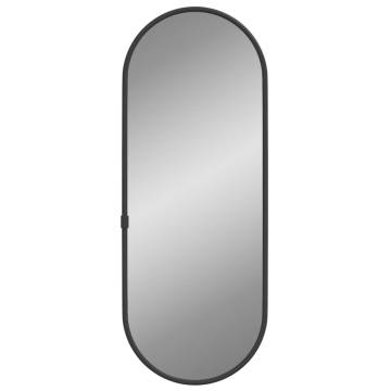 Elegant Black Oval Wall Mirror 40x15 cm | Hipomarket