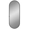 Elegant Black Oval Wall Mirror 40x15 cm | Hipomarket