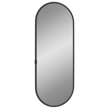 Elegant Black Oval Wall Mirror 40x15 cm | Hipomarket