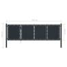 Garden Gate Steel 350x100 cm Anthracite - Durable & Secure