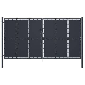 Garden Gate Steel 400x200 cm Anthracite - Durable & Secure