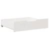 Under-Bed Drawers 2 pcs - White Solid Pinewood Storage